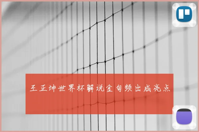王正坤世界杯解说金句频出成亮点